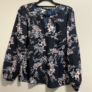 Maurices Navy Floral Blouse
